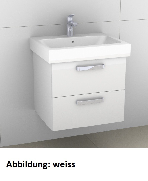 Artiqua 413 Waschtischunterschrank für iCon 124060, 124063 Weiß Hochglanz Select, 413-WU2L-K01-7160- 413-WU2L-K01-7160-125