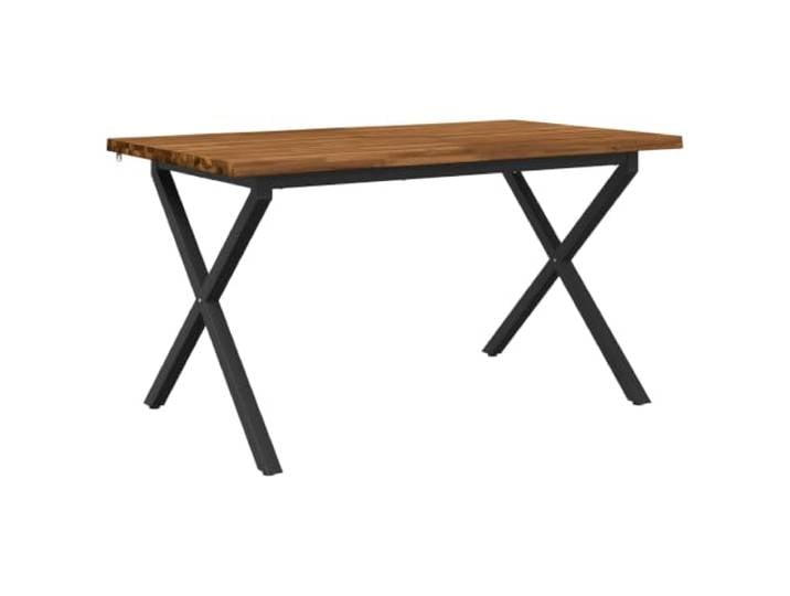 vidaXL Live Edge Esstisch 140 x 70 x 75 cm Massivholz Akazie Natur Elegant und funktional für zeitgenössische Räume. Verzinkte Stahlbeine sorgen für Stabilität