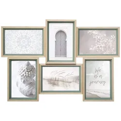 Atmosphera - Set mit 6 Bilderrahmen 45x3x31cm aus MDF, braun
