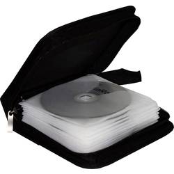 MediaRange CD Tasche 24 CDs/DVDs/Blu-rays Nylon Schwarz 1 St. (B x H x T) 16.4 x 3.9 x 15.6 mm BOX50