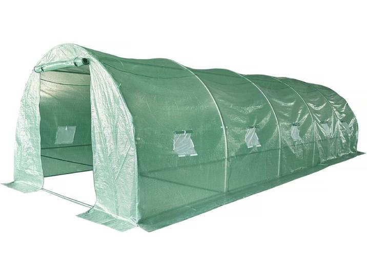Serre tunelle de jardin 8 x 3 m Lys - 24 m² - 140g - Vert