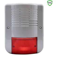 AVS konventionelle Außensirene CITY LED, weißaluminium
