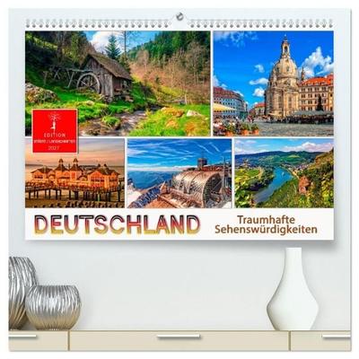 Deutschland - traumhafte Sehenswürdigkeiten (hochwertiger Premium Wandkalender 2027 DIN A2 quer), Kunstdruck in Hochglanz