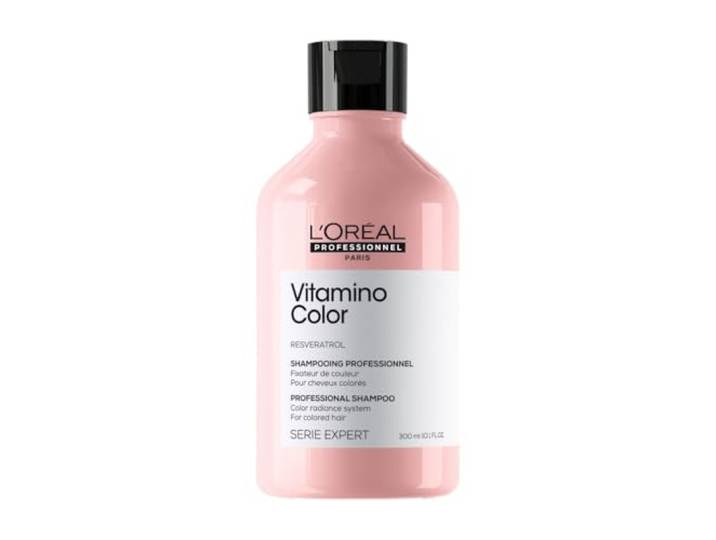 L'Oréal Professionnel, Kleurbeschermende Shampoo, Voor Gekleurd Haar, Beschermt tegen Kleurvervaging Voor Meer Glans, Met Resveratrol, Vitamino Color, 300ml