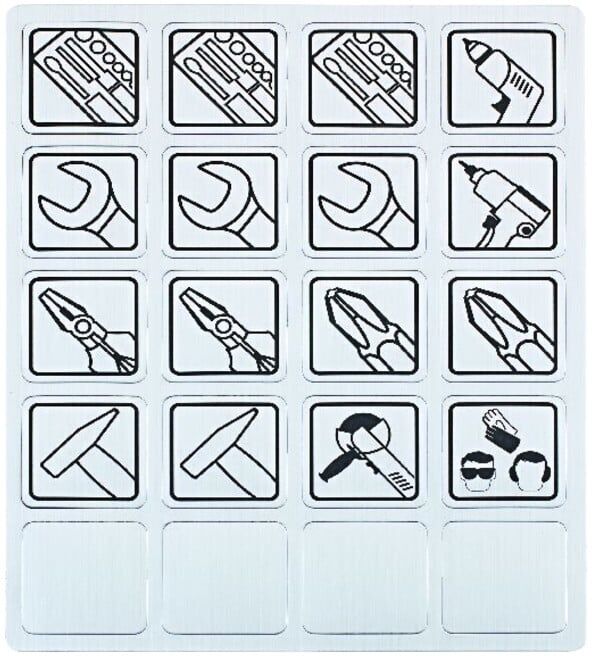 Set d’étiquettes magnétiques 20 pcs ; E/D/E