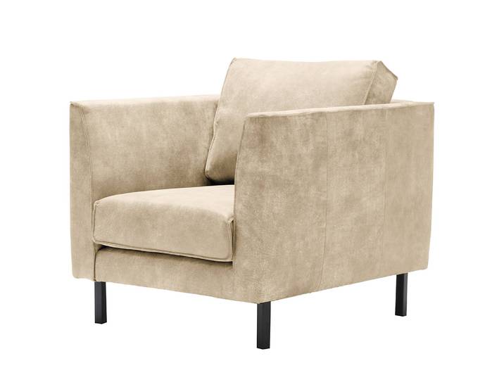 Fauteuil Esquire Beige Cuir Fortesa 77 x 80 x 96cm