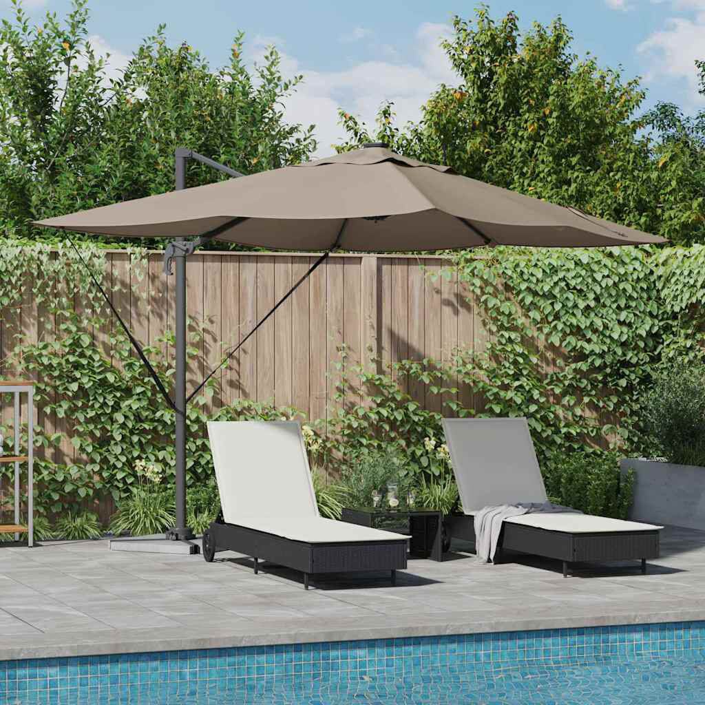 Brayden Studio Cantilever Parasol Taupe 265cm H x 251cm W x 251cm D