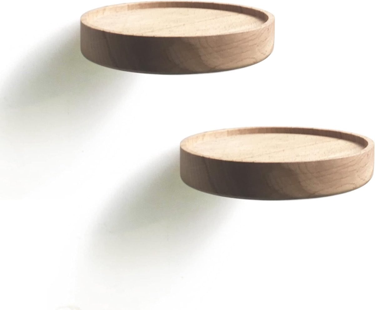Rond Wandrek Merkloos - Plantensteun en Wandplank voor in de woonkamer, keuken of badkamer