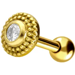 Chirurgenstahl Ohrpiercing KRISTALL + KREIS