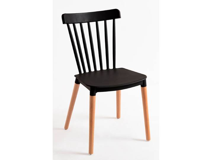4er Set Leka Stühle - Schwarz