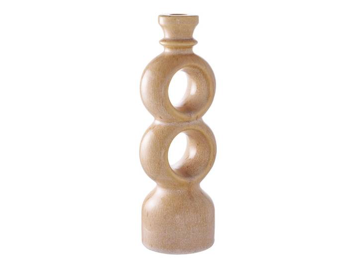 Kerzenhalter Candle Holder, Beige, Keramik, 9.5x30.5x10.7 cm, zum Stellen, Dekoration, Kerzen & Kerzenhalter, Kerzenständer