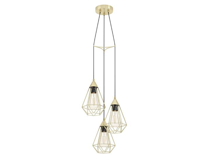 EGLO Lampe à suspendre Tarbes\, Lampe à suspendre\, Lampe à suspendre en métal en laiton brossé\, Lampe de table\, Lampe de salon suspendue avec douille E27\, Ø 31 cm