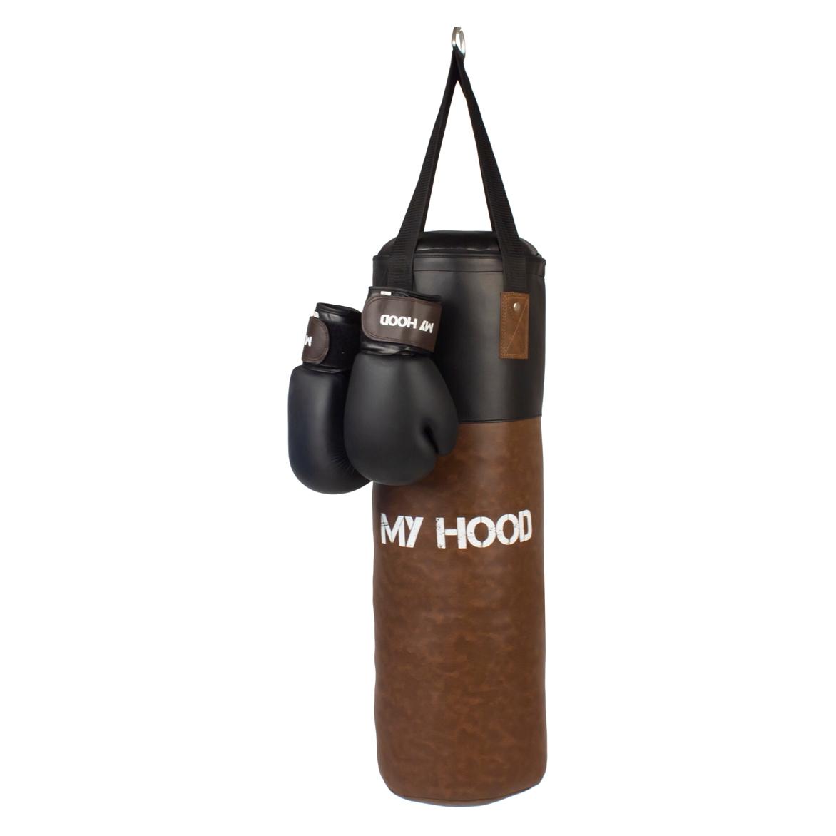 Euro Play My Hood - Boxing Bag with Gloves - Retro (201046) (28 cm, 15 kg) (201046)