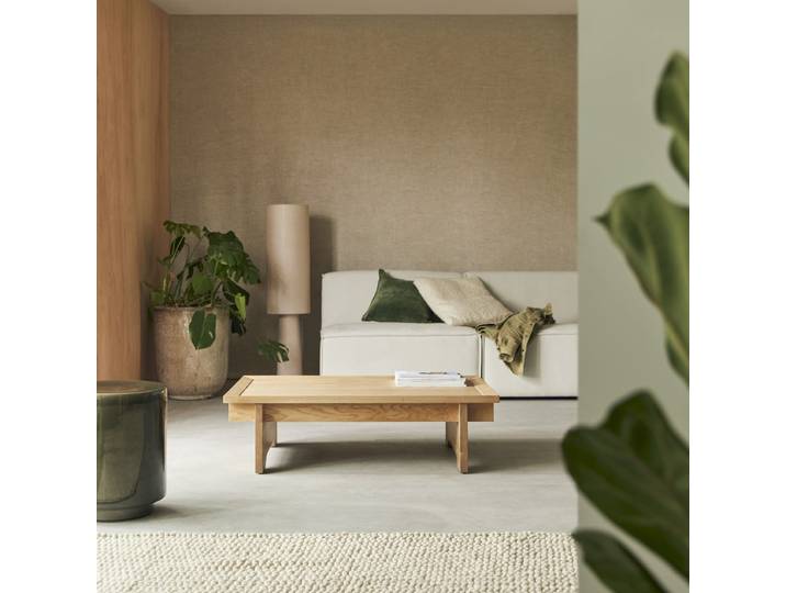 Rechteckiger Couchtisch aus massiver Eiche Miu - Natur - Oak