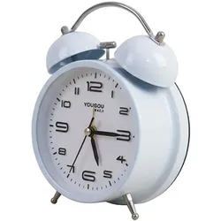Avizar, Wecker, Tischwecker 12cm für Schlafzimmer Rundes Format Doppelglocke Elegant