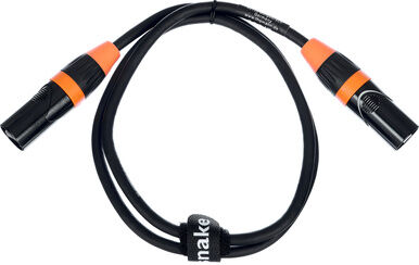 pro snake CAT6E CC Cable 1.0m orange Schwarz