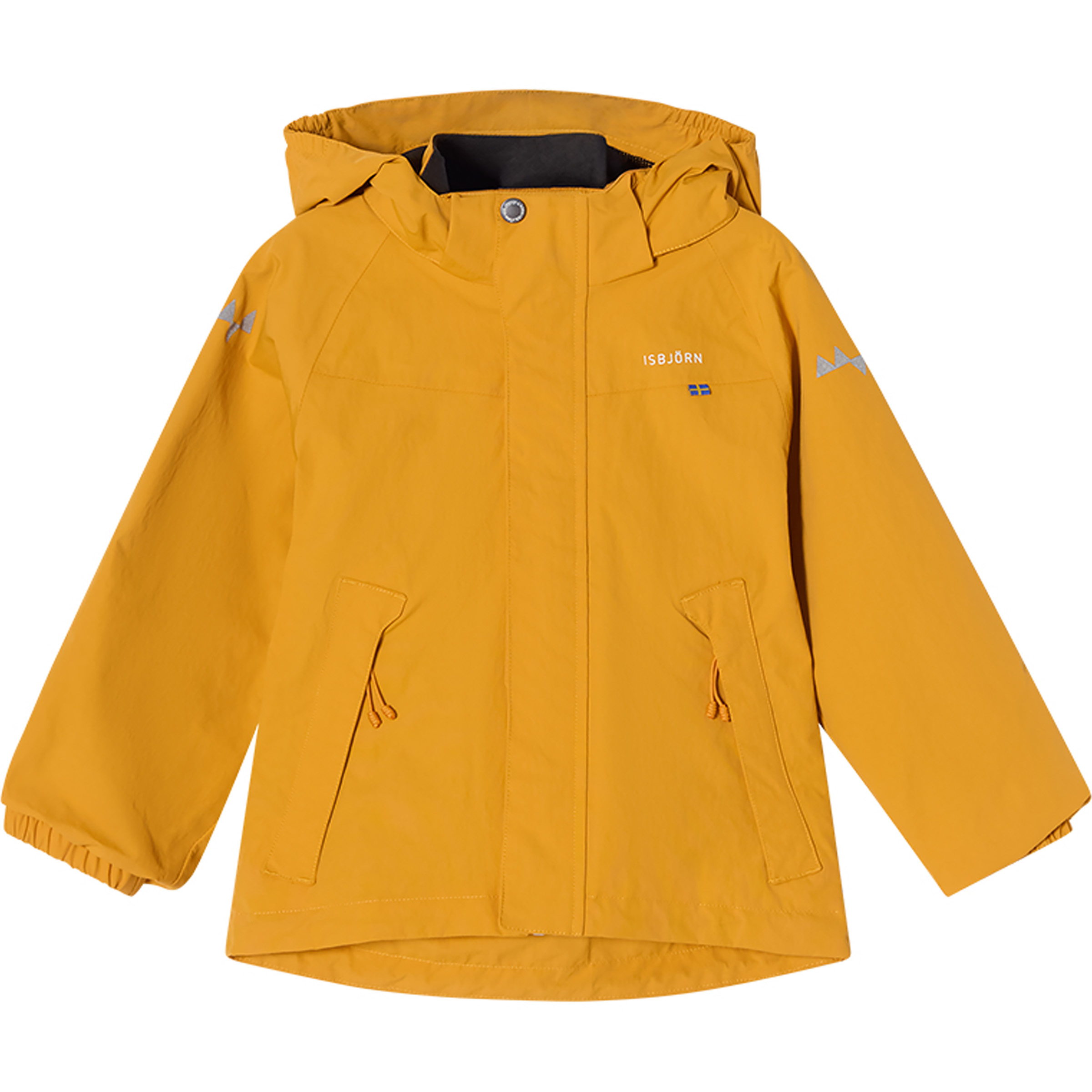 Isbjörn of Sweden Penguin Hardshell Kinder Regenjacke saffron Größe 110 Trekking Wasserdicht Wasserabweisend