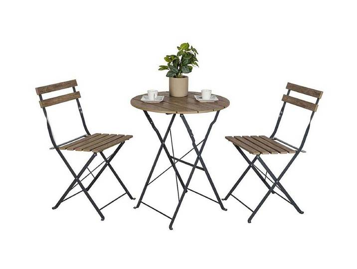 Nouvel Ibiza Balkonmöbel-Set Holz-Optik