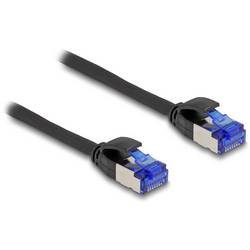 Delock 80227 RJ45 Patchkabel CAT 6a S/FTP 1.00 m Schwarz 1 St.