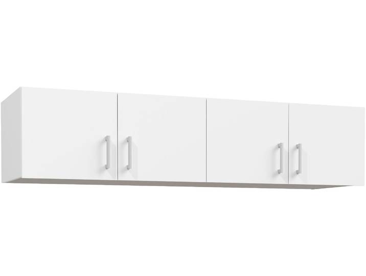 Schrankaufsatz FORTE, weiß, B:177,5cm H:38,1cm T:54,2cm, Holzwerkstoff, Möbelaufsätze, Schrankaufsatz, Schrankaufsatz, Stauraum, 4 Türen, Raumnutzung