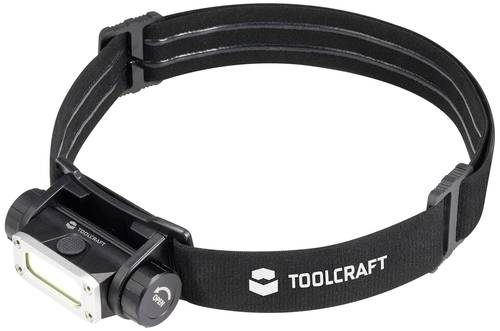 TOOLCRAFT TO-9469515 COB LED Stirnlampe Li-Ionen Akkus 450lm 13h TO-9469515