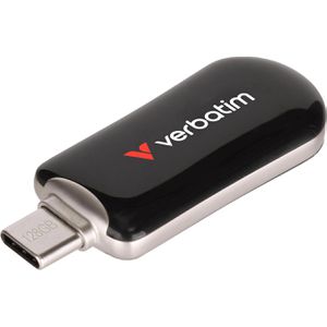 Verbatim USB-Stick Plectra Type-C 30225, 128 GB, bis 100 MB/s, schwarz, USB-C 3.0