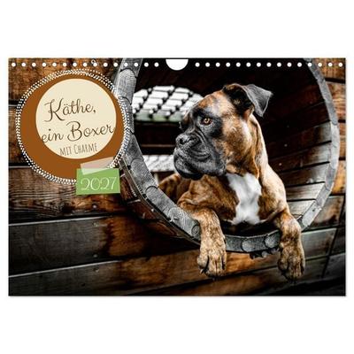 Käthe - ein Boxer mit Charme (Wandkalender 2027 DIN A4 quer), CALVENDO Monatskalender