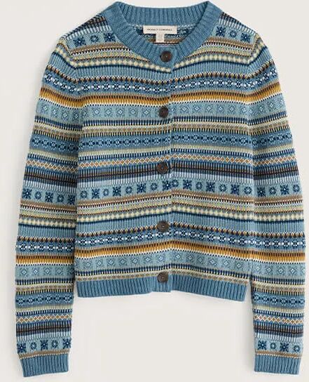 Seasalt Cove Cottage Cardigan Carved Relief Cadet Multi