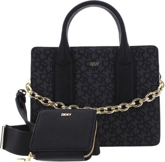 Dkny Handtasche, Pantherprint, 3 Fächer, abnehmbarer und verstellbarer Schulterriemen
