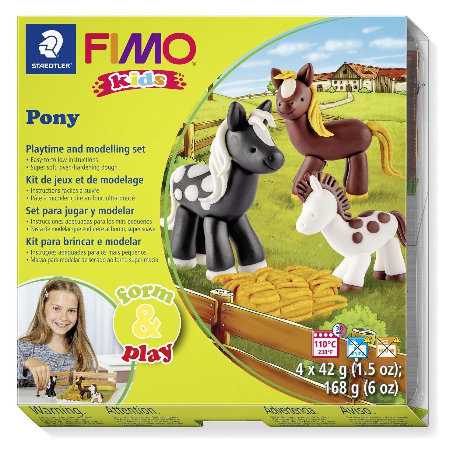 Fimo Kids Form&Play Set 4 x 42g Ponys (492316)