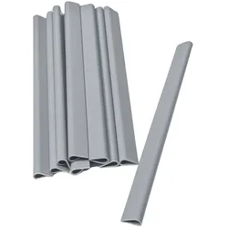 zaun|zu® Sichtschutzstreifen Klemmschiene für Zaunblende Hellgrau 1er Pack