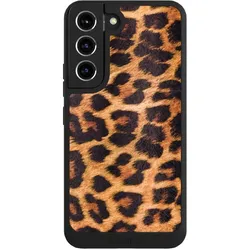 Nivocase Handyhülle für Samsung Galaxy S22 Hülle NIVOpure Case Schwarz Animalprint Fell Leopard (Samsung Galaxy S22), Smartphone Hülle, Schwarz