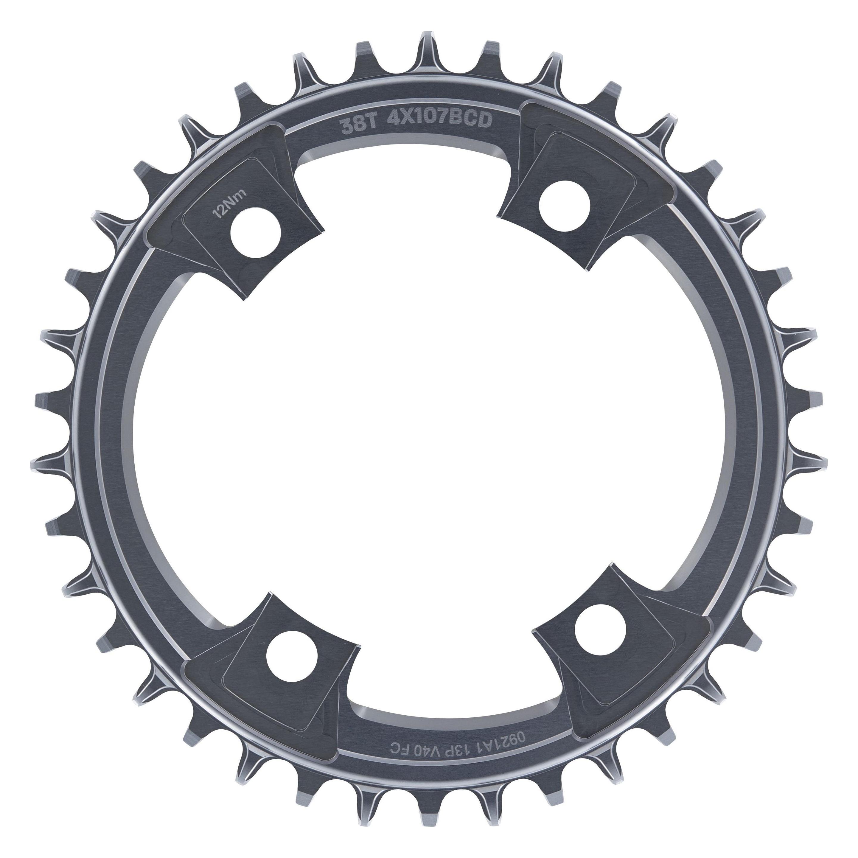 e*13 Helix R Guidering Kettenblatt, 38 Z., 107 BCD, 4-Loch, 11/12-fach, grey (38689556)
