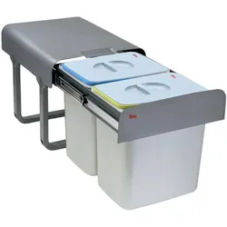Teka ECO EASY 45 30 l 2 Korb/Körbe Galvanisiertes Stahl Grau, Abfalleimer, Grau