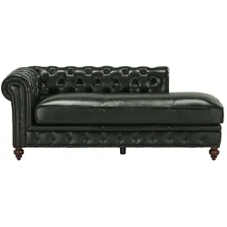 uno Recamiere  Chesterfield , grün , Maße (cm): B: 203 H: 79 T: 100.0