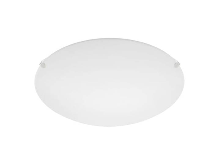 Eglo Lampe de plafond MARS\, 1 applique murale à flamme\, plafonnier en acier\, couleur : blanc\, verre : blanc satiné\, douille : E27