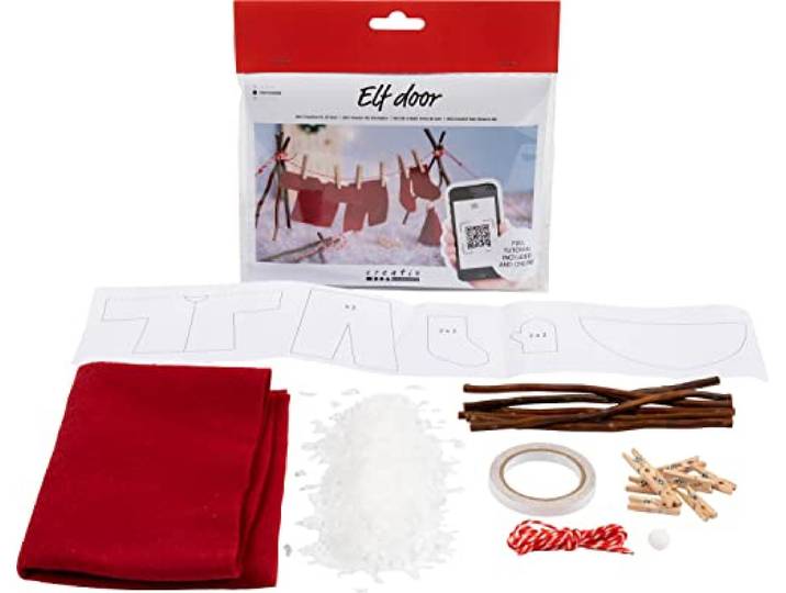Mini Knutselset kabouterdeur, wasgoed, 1 stuk creotime