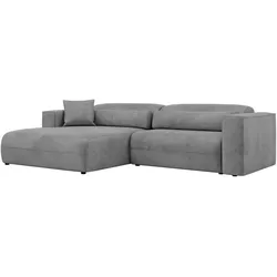 ECKSOFA PAZURRO L - Hellgrau Velvet - Links Seite