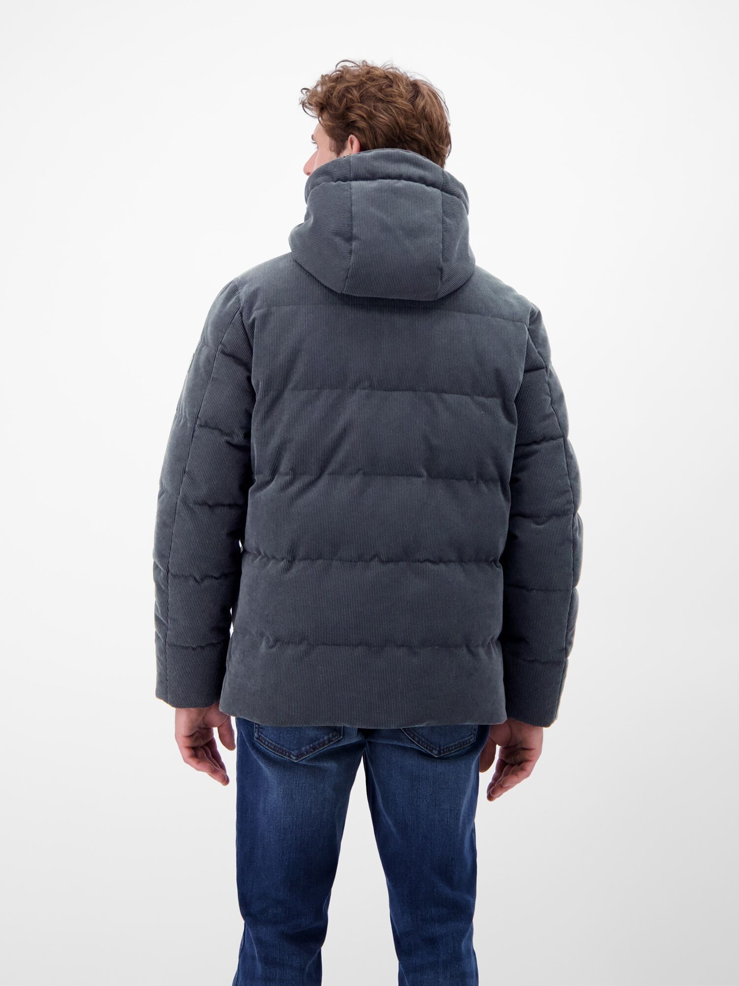 Winterjacke LERROS "Herren Steppjacke in funktionaler Cord-Optik", Herren, Gr. XL, blau night, 100% Polyester, Jacken Winterjacke blau night XL