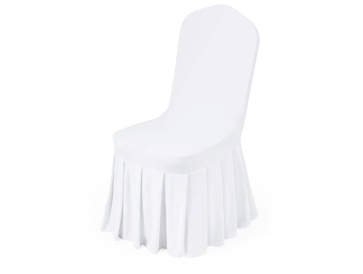 SucceBuy 30 pièces housses de chaise blanches housse de chaise en Polyester Spandex housses extensibles housse de chaise amovible pour fête, Banquet