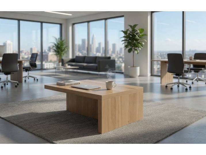 Xlmoebel Couchtisch Minimalistischer Couchtisch aus Holz für stilvolles Wohnen, Made in Europa