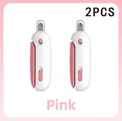 Inspired Finds Adjustable Pet Nail Clipper For Cats And Dogs pink 2pcs