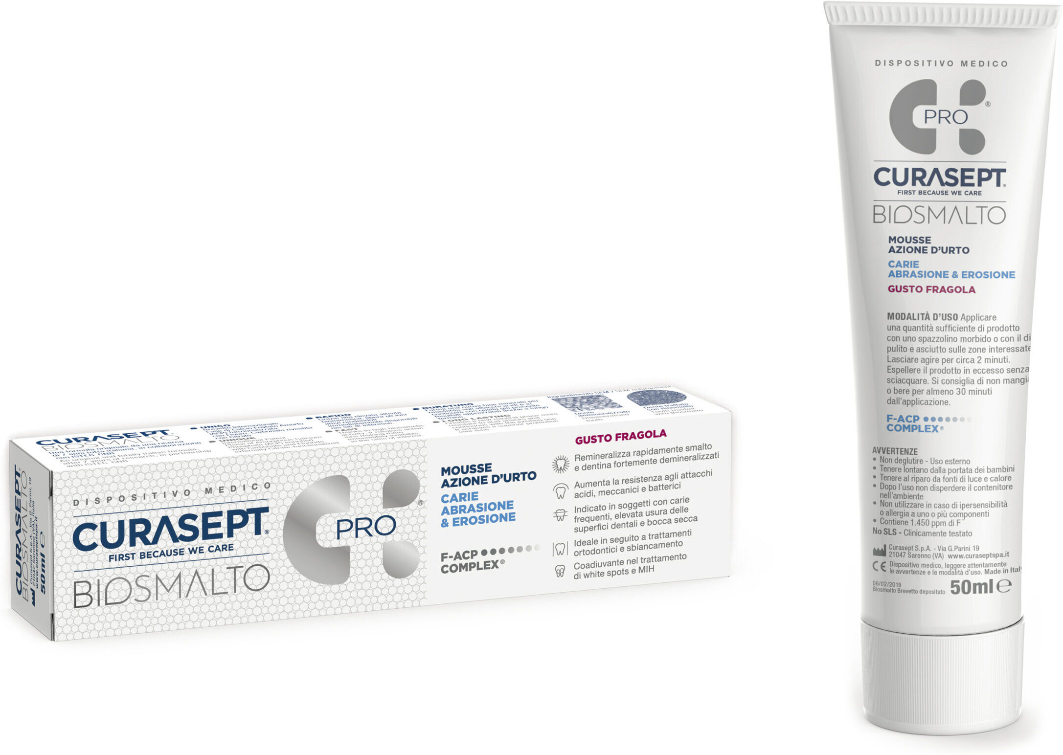 Curasept Biosmalto Mousse Fragola 50 ml