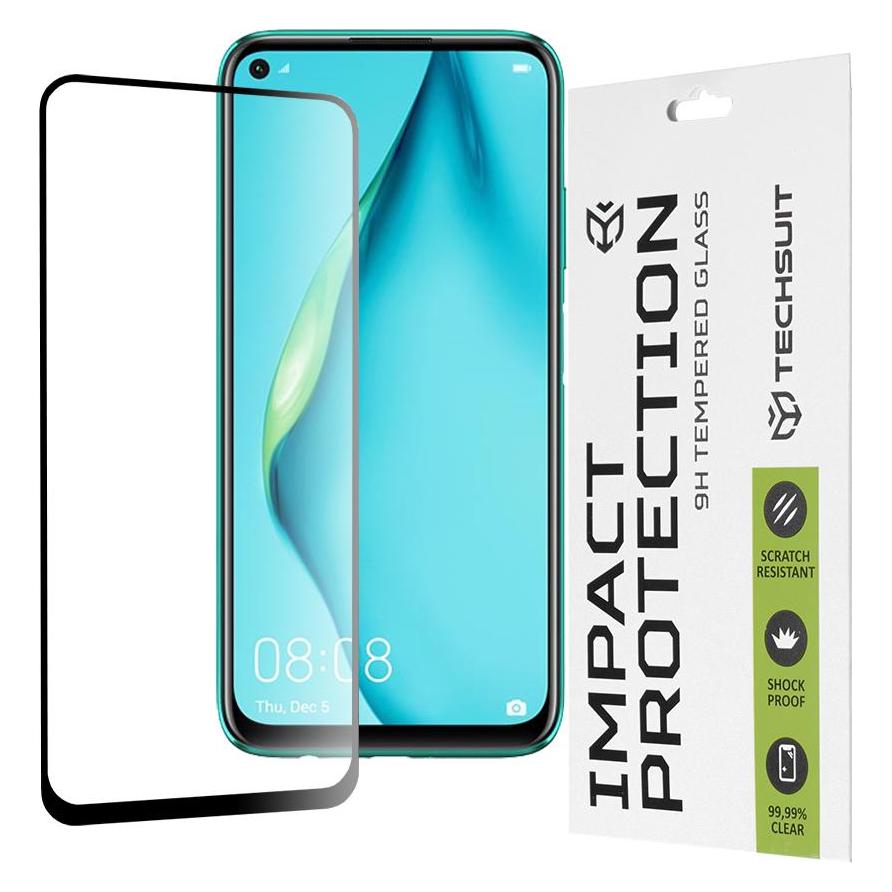 Techsuit - 111D Full Cover / Full Glue Glass - Huawei P40 Lite / P20 Lite 2019 - Black (Huawei P20 Lite (2019), Huawei P40 Lite) (56337659)
