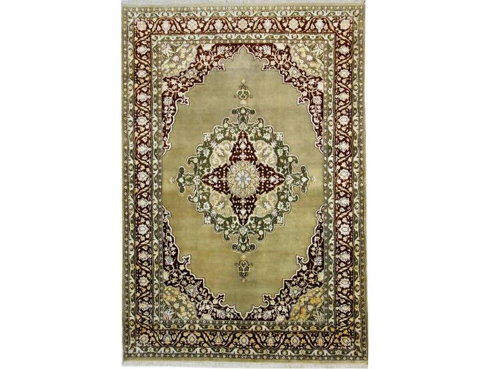 Indo Täbriz Teppich 179x263 Handgeknüpft Orientteppich