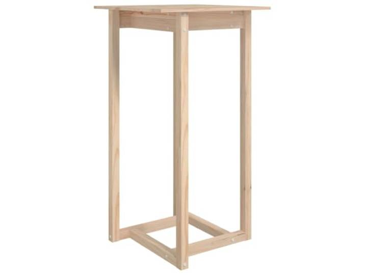 KFGWERSTY Esstisch 60 x 60 x 110 cm aus Kiefernholz (unbehandelt) Natur Massives Kiefernholz, rustikale Maserung, für Garten und Terrasse, Partytisch mit robuster Tischplatte, 60 x 60 x 110 cm