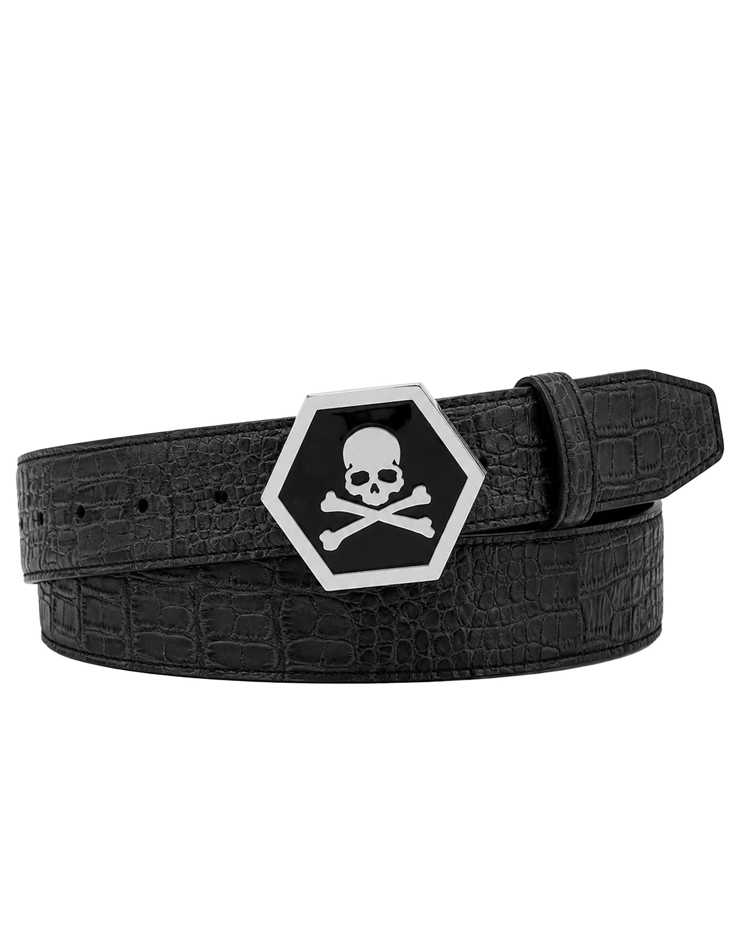 Philipp Plein Skull Gürtel - Schwarz