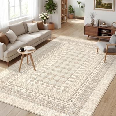 Garvee Vintage Oriental Floral Geometric Border Area Rug