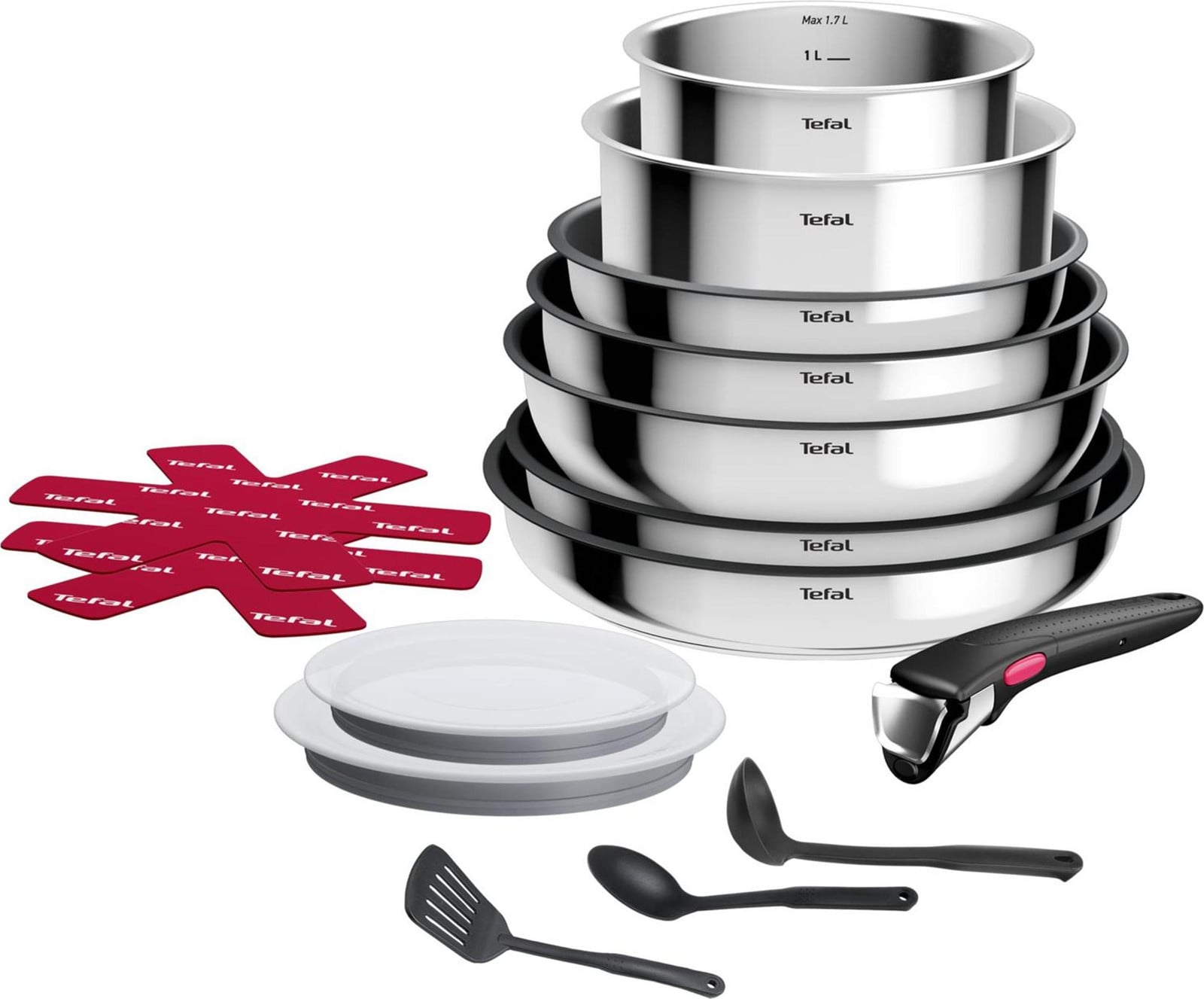 Tefal Ingenio Cook Eat complete set van 15 pannen en steelpannen