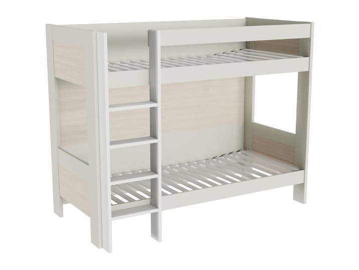 Hochbett Window greige Holzwerkstoff 90 x 200 cm - Möbel Konfigurator: Traummöbel individuell zusammenstellen
